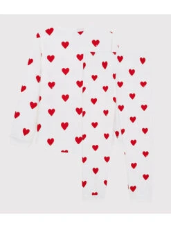 PETIT BATEAU Pyjama Wit/rood -Gstar Kleding Winkel petit bateau pyjama wit rood 1