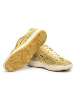 Pikolinos Leren Sneakers "Mesina" Geel -Gstar Kleding Winkel pikolinos leren sneakers mesina geel 5