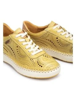 Pikolinos Leren Sneakers "Mesina" Geel -Gstar Kleding Winkel pikolinos leren sneakers mesina geel 6