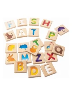 Plan Toys Houten Tegeltjes "Alfabet" - Vanaf 2 Jaar