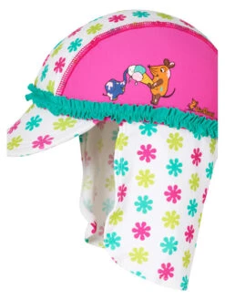 Playshoes Pet Met Nekbescherming "Die Maus" Wit/meerkleurig