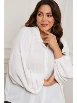 Blouse "Alizee" Wit -Gstar Kleding Winkel plus size company blouse alizee wit 3