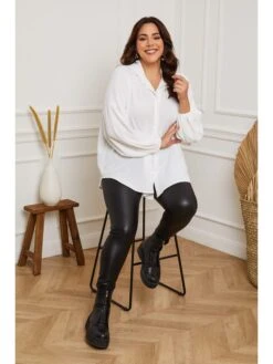 Blouse "Alizee" Wit -Gstar Kleding Winkel plus size company blouse alizee wit 4