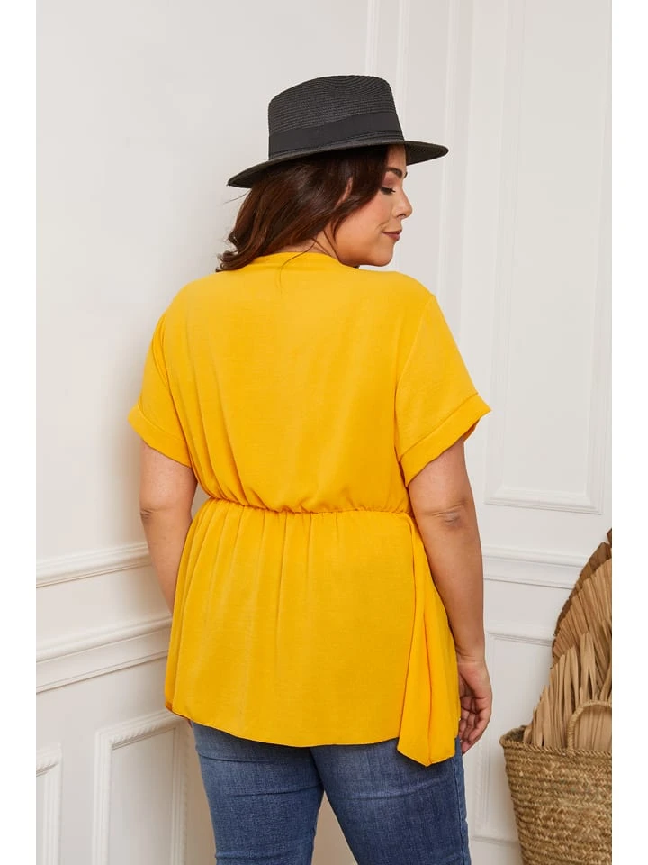 Blouse "Bibaz" Mosterdgeel 5 Blouse "Bibaz" Mosterdgeel - Afbeelding 3