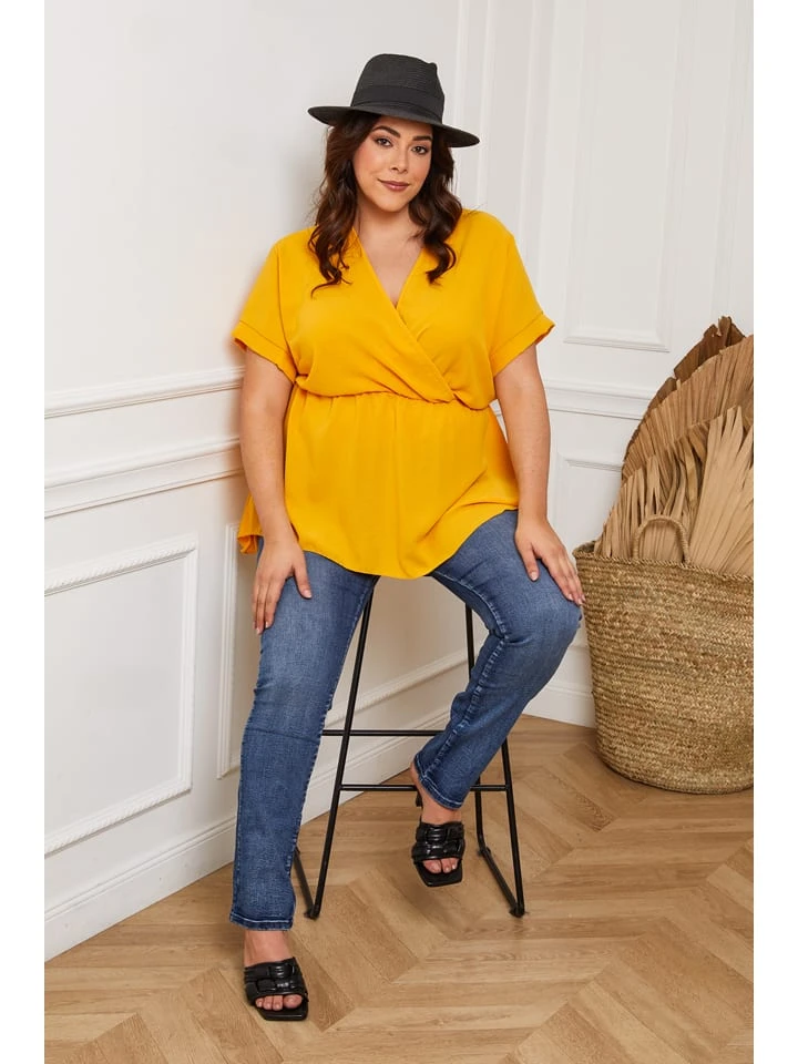 Blouse "Bibaz" Mosterdgeel 7 Blouse "Bibaz" Mosterdgeel - Afbeelding 5