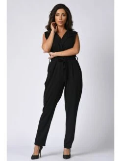 Jumpsuit "Masha" Zwart -Gstar Kleding Winkel plus size company jumpsuit masha zwart 3
