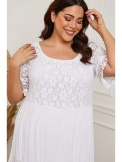 Jurk "Armano" Wit -Gstar Kleding Winkel plus size company jurk armano wit 3