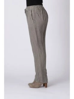 Linnen Broek "Laura" - Regular Fit - Taupe -Gstar Kleding Winkel plus size company linnen broek laura regular fit taupe 2