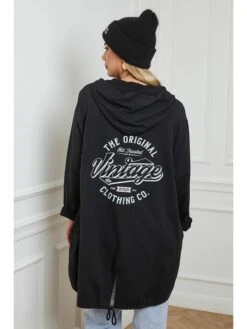 Sweatvest "Gelone" Zwart -Gstar Kleding Winkel plus size company sweatvest gelone zwart 2