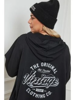 Sweatvest "Gelone" Zwart -Gstar Kleding Winkel plus size company sweatvest gelone zwart 3