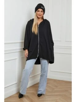 Sweatvest "Gelone" Zwart -Gstar Kleding Winkel plus size company sweatvest gelone zwart 4