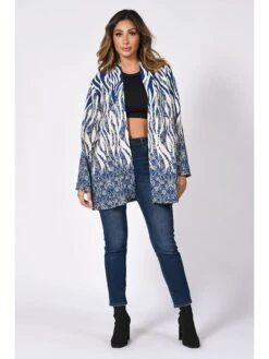 Vest "Benny" Blauw/crème -Gstar Kleding Winkel plus size company vest benny blauw creme 4