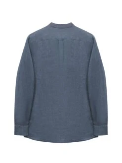 POLO CLUB Linnen Blouse - Custom Fit - Blauw -Gstar Kleding Winkel polo club linnen blouse custom fit blauw 1