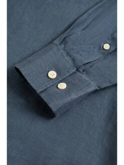 POLO CLUB Linnen Blouse - Custom Fit - Blauw -Gstar Kleding Winkel polo club linnen blouse custom fit blauw 4