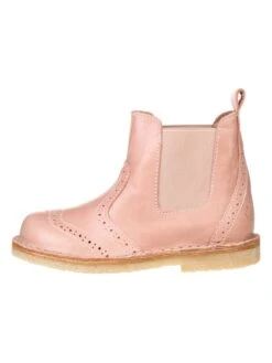 Pom Pom Leren Chelseaboots Lichtroze