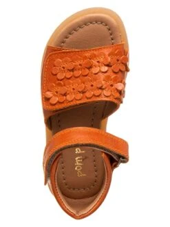 Pom Pom Leren Sandalen Oranje -Gstar Kleding Winkel pom pom leren sandalen oranje 3