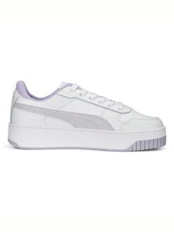 Puma Leren Sneakers "Carina Street" Wit/paars -Gstar Kleding Winkel puma leren sneakers carina street wit paars 1