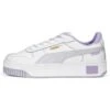 Puma Leren Sneakers "Carina Street" Wit/paars -Gstar Kleding Winkel puma leren sneakers carina street wit paars
