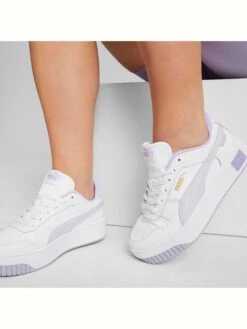 Puma Leren Sneakers "Carina Street" Wit/paars -Gstar Kleding Winkel puma leren sneakers carina street wit paars 5