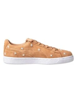 Puma Leren Sneakers "Suede Flower" Lichtbruin -Gstar Kleding Winkel puma leren sneakers suede flower lichtbruin 1