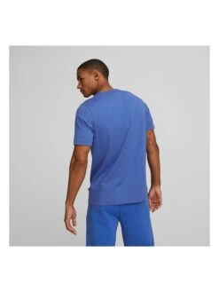 Puma Shirt "ESS+" Blauw -Gstar Kleding Winkel puma shirt ess blauw 3