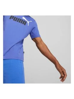 Puma Shirt "ESS+" Blauw -Gstar Kleding Winkel puma shirt ess blauw 5