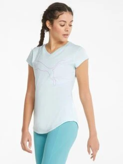 Puma Trainingsshirt "Train Favorite Heather Cat" Lichtblauw -Gstar Kleding Winkel puma trainingsshirt train favorite heather cat lichtblauw 2