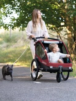 3-in-1 Fietsaanhanger "Sportex2 Limited Edition" Rood -Gstar Kleding Winkel qeridoo 3 in 1 fietsaanhanger sportex2 limited edition rood 1