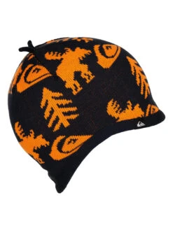 Quiksilver Beanie Zwart/oranje -Gstar Kleding Winkel quiksilver beanie zwart oranje 1