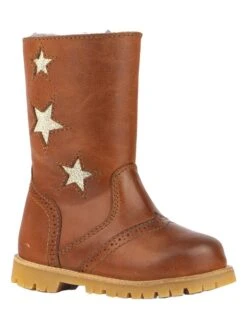 Leren Winterlaarzen "Nicole" Lichtbruin