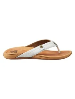 Reef Leren Teenslippers "Pacific" Wit -Gstar Kleding Winkel reef leren teenslippers pacific wit 1