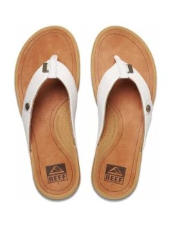 Reef Leren Teenslippers "Pacific" Wit -Gstar Kleding Winkel reef leren teenslippers pacific wit 3