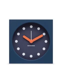 Tafelklok "Midnight" Donkerblauw - (B)9 X (H)9 X (D)4 Cm