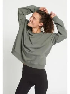 Sweatshirt "Ilona" Groen -Gstar Kleding Winkel rethinkit sweatshirt ilona groen 4