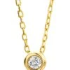 Gouden Ketting Met Diamant - (L)45 Cm
