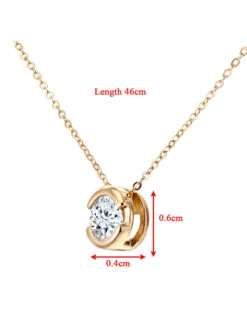 Gouden Ketting Met Diamant - (L)46 Cm -Gstar Kleding Winkel revoni gouden ketting met diamant l 46 cm 1