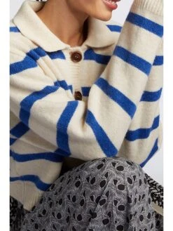 Rich&royal Vest Beige/blauw -Gstar Kleding Winkel rich and royal vest beige blauw 3