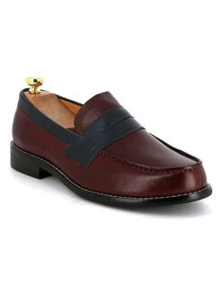 Leren Mocassins Bordeaux/zwart -Gstar Kleding Winkel rive left leren mocassins bordeaux zwart 1