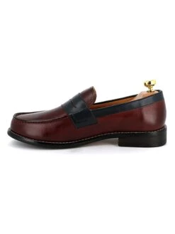 Leren Mocassins Bordeaux/zwart -Gstar Kleding Winkel rive left leren mocassins bordeaux zwart 3