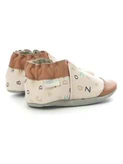 ROBEEZ Leren Kruipschoenen "ABC Lesson" Beige/lichtbruin -Gstar Kleding Winkel robeez leren kruipschoenen abc lesson beige lichtbruin 1