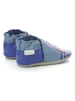 ROBEEZ Leren Kruipschoenen "Macao Parrot" Blauw -Gstar Kleding Winkel robeez leren kruipschoenen macao parrot blauw 1