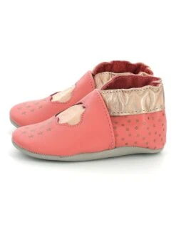 ROBEEZ Leren Kruipschoenen "Stars Rainfall" Koraalrood -Gstar Kleding Winkel robeez leren kruipschoenen stars rainfall koraalrood 8