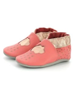 ROBEEZ Leren Kruipschoenen "Stars Rainfall" Koraalrood -Gstar Kleding Winkel robeez leren kruipschoenen stars rainfall koraalrood 9