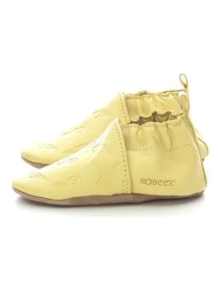 ROBEEZ Leren Kruipschoenen "Stick And Cone" Geel -Gstar Kleding Winkel robeez leren kruipschoenen stick and cone geel 2