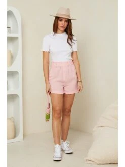 Linnen Short Lichtroze -Gstar Kleding Winkel rodier lin linnen short lichtroze 4