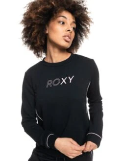 Roxy Sweatshirt "Fading" Zwart -Gstar Kleding Winkel roxy sweatshirt fading zwart 1