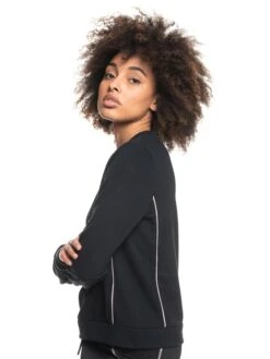 Roxy Sweatshirt "Fading" Zwart -Gstar Kleding Winkel roxy sweatshirt fading zwart 2