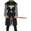 2-delig Kostuum "Ridder" Zwart