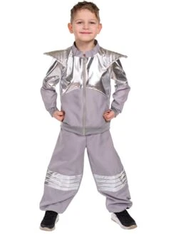 2-delig Kostuum "Space" Zilverkleurig