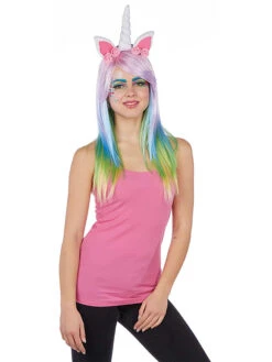 Pruik "Rainbow" Meerkleurig -Gstar Kleding Winkel rubie s pruik rainbow meerkleurig 1